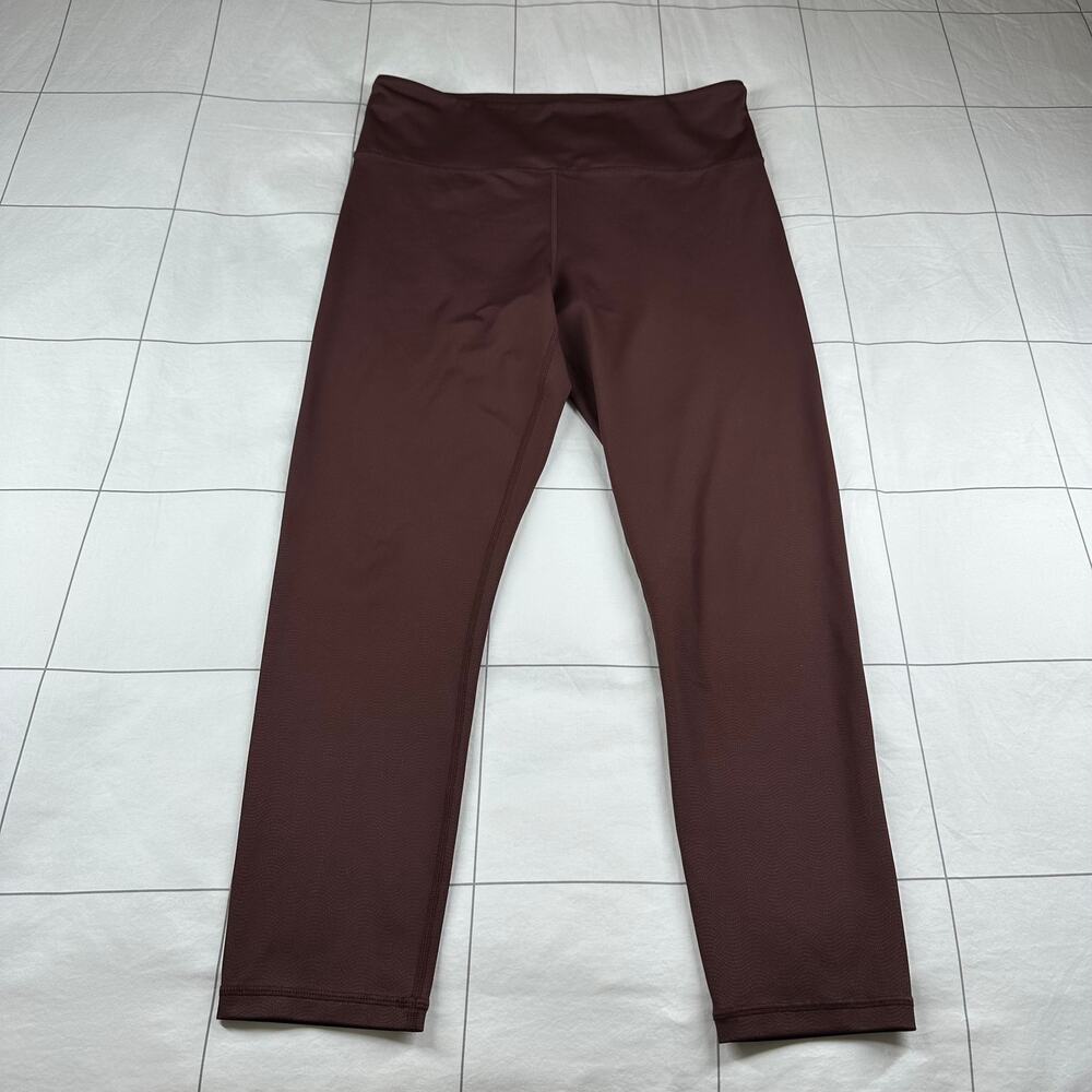 Zyia Leggings Womens 14 16 Brown High Rise Cropped Athletic Workout Gym Fitness